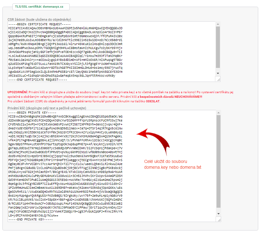 Creating private key and Certificate Signing Request (CSR)