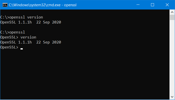 OpenSSL - command line